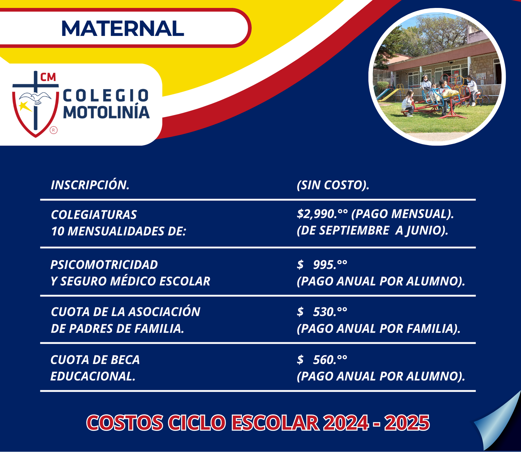 Costos Maternal, Ciclo 24-25